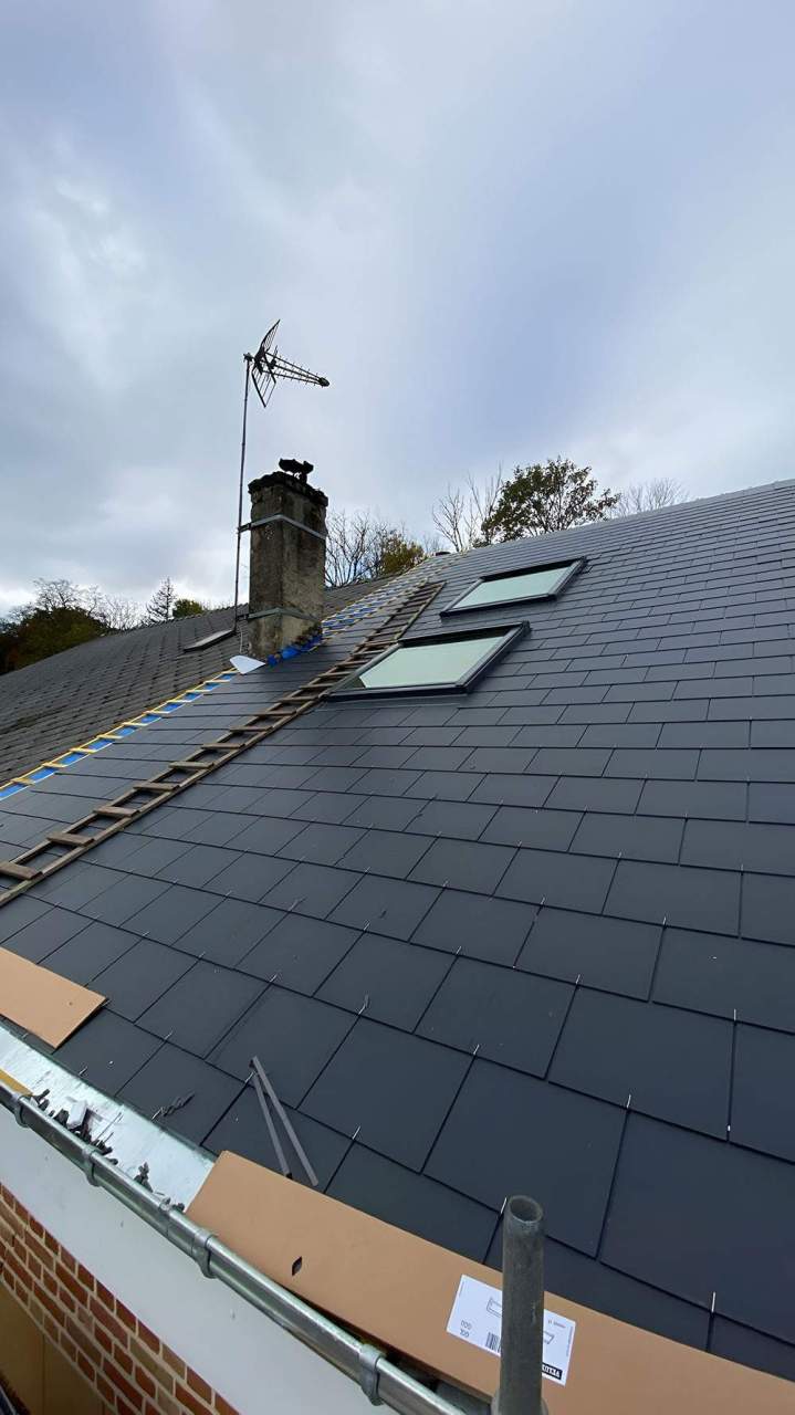 Pose de toiture en ardoise Attigny