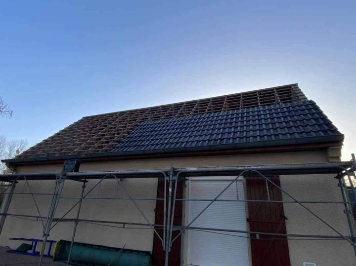 Pose de couverture Attigny